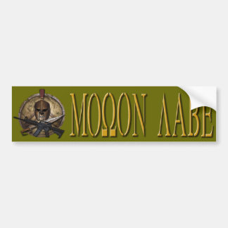 Molon Labe Grekisk Bildtext Guld Bildekal