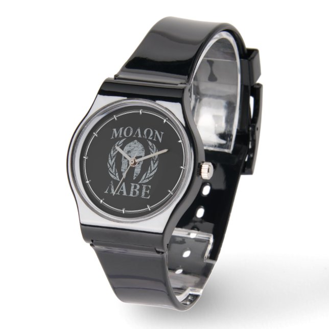 Molon Labe Grunge Spartan Armor Armbandsur (Vinkel)