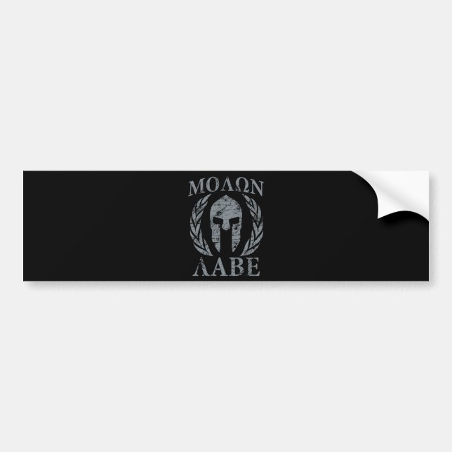 Molon Labe Grunge Spartan Armor Bildekal (Framsidan)