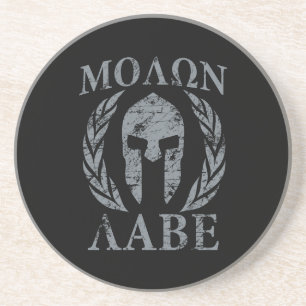 Molon Labe Grunge Spartan Armor Underlägg Sandsten