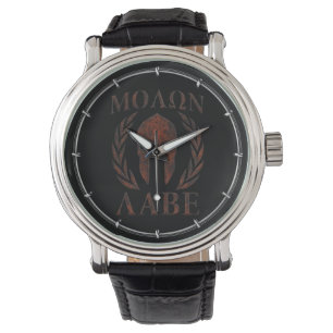 Molon Labe Järn Warrior Laurels Armbandsur