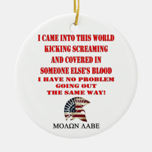 MOLON LABE JULGRANSPRYDNAD KERAMIK