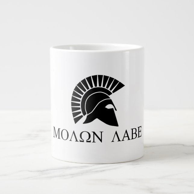 Molon Labe-kaffe Mugg Jumbo Mugg (Framsidan)