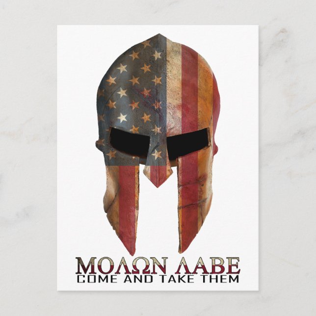 Molon Labe - Kom och take Them USA Spartan Vykort (Framsida)