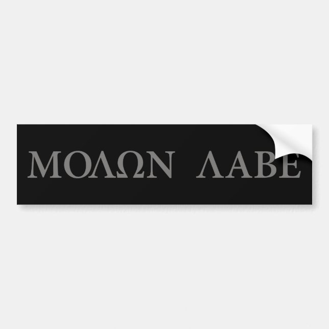 Molon Labe (komen och får den), Bildekal (Framsidan)