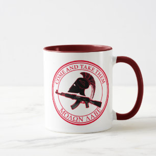 Molon Labe (komen och tar dem), Mugg