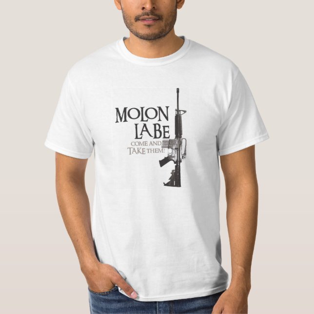 Molon Labe - komen och tar dem T Shirt (Framsida)