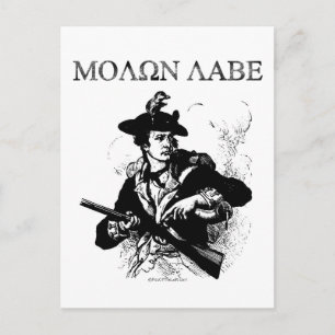Molon Labe Minuteman Vykort