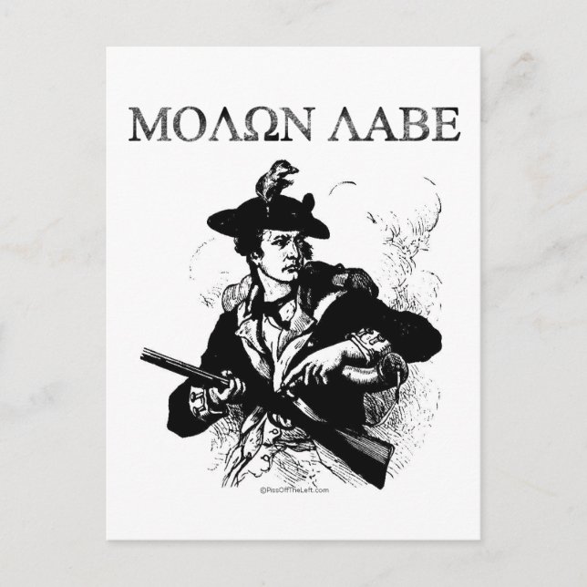 Molon Labe Minuteman Vykort (Framsida)