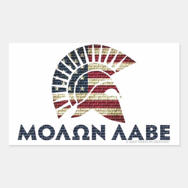 Molon Labe! Rektangulärt Klistermärke (Framsida)