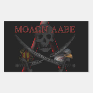 Molon Labe Resistance Sticker Rektangulärt Klistermärke