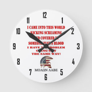 MOLON LABE RUND KLOCKA