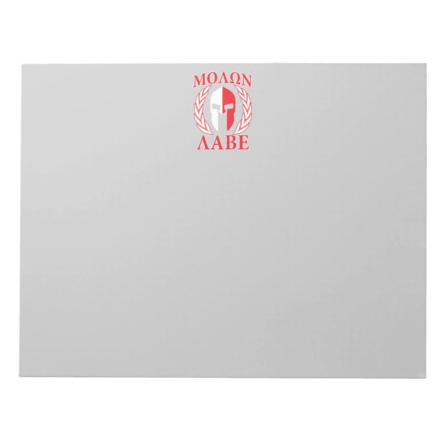 Molon Labe Spartan Armor Laurels Navy Blue Anteckningsblock (Framsida)