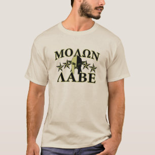 Molon Labe Spartan Helmet 5 stjärnor T-shirt