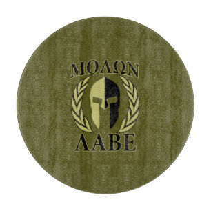 Molon Labe Spartan Helmet Laurels Oliv grönt