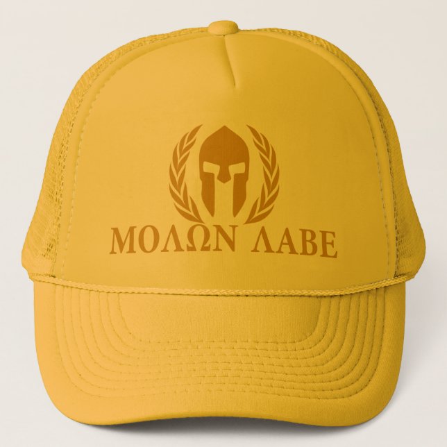 Molon Labe Spartan Helmet Truckerkeps (Framsida)