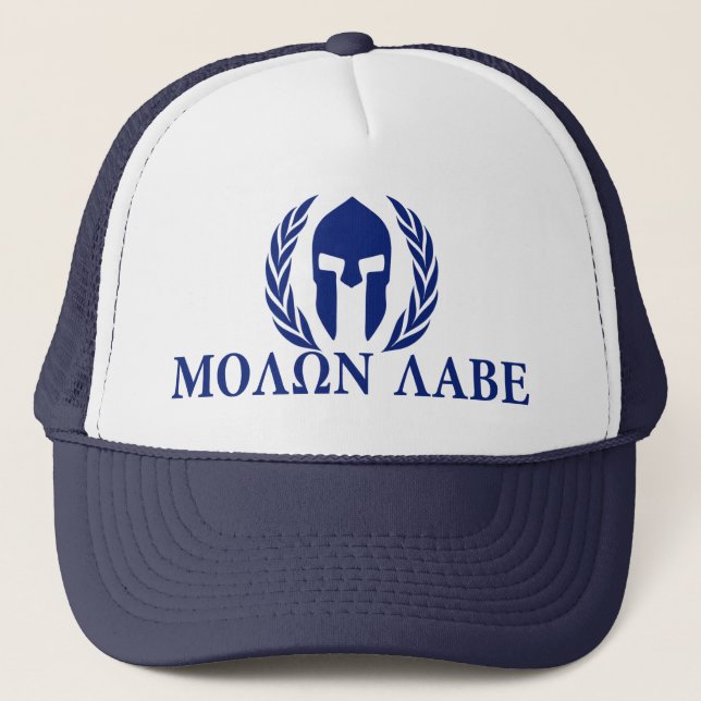 Molon Labe Spartan Helmet Truckerkeps (Framsida)