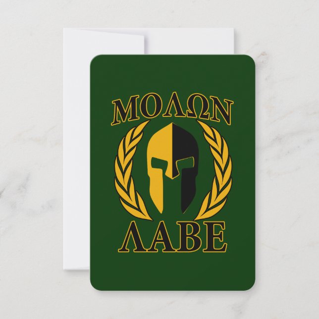Molon Labe Spartan Laurels Forest Grönt Decor (Framsida)