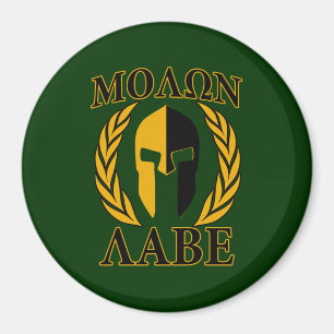Molon Labe Spartan Laurels Forest Grönt Decor Magnet