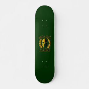 Molon Labe Spartan Laurels Forest Grönt Decor Skateboard Bräda 20,5 Cm
