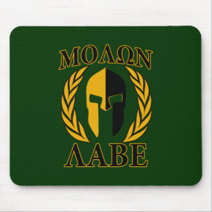 Molon Labe Spartan Laurels on Forest Grönt Musmatta