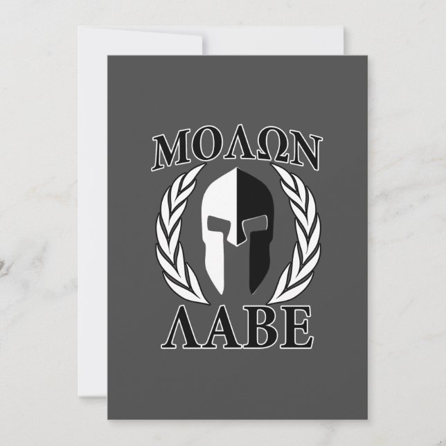 Molon Labe Spartan Mask Armor Laurels Monochrome (Framsida)