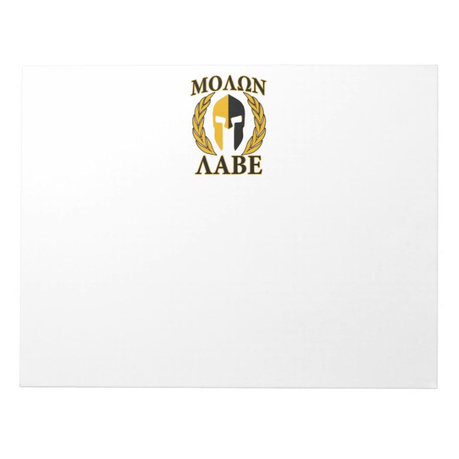 Molon Labe Spartan Mask Laurels Burgundy Anteckningsblock (Framsida)