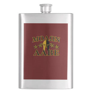 Molon Labe Spartan Warrior 5 stjärnor Burgundy Fickplunta