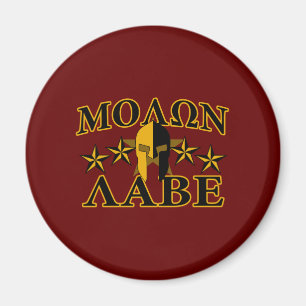 Molon Labe Spartan Warrior 5 stjärnor Burgundy Magnet