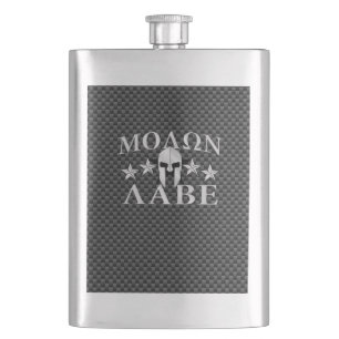 Molon Labe Spartan Warrior 5 stjärnor Carbon Fickplunta