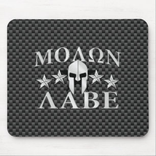 Molon Labe Spartan Warrior 5 stjärnor Carbon Musmatta
