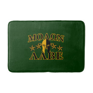 Molon Labe Spartan Warrior 5 stjärnor grönt Badrumsmatta