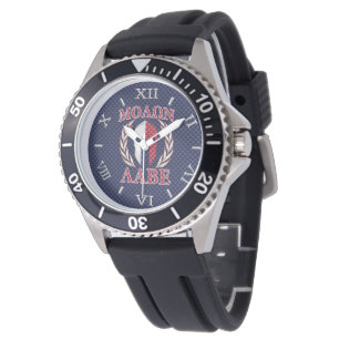 Molon Labe Spartan Warrior Blue Carbon Fiber Dial Armbandsur