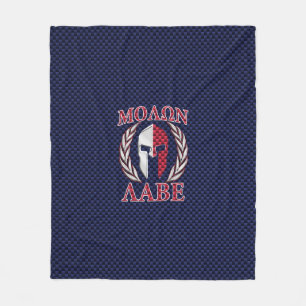 Molon Labe Spartan Warrior Carbon Fiber Chrome Fleecefilt