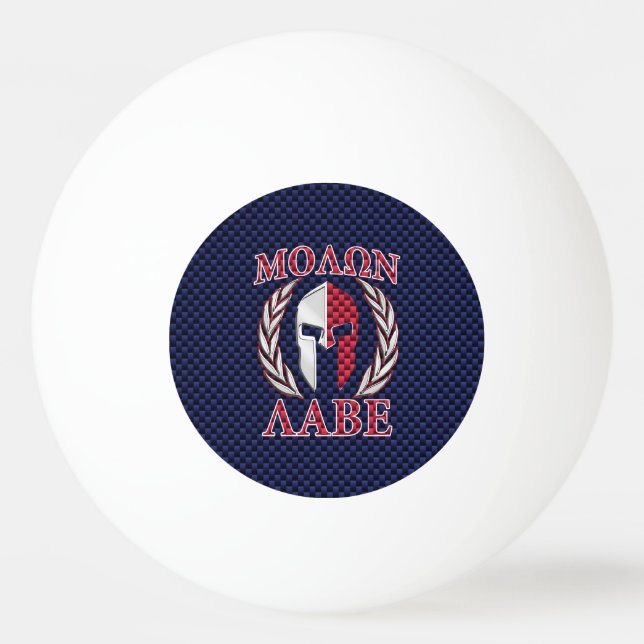 Molon Labe Spartan Warrior Carbon Fiber Chrome Pingisboll (Baksidan)