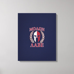 Molon Labe Spartan Warrior Carbon Fiber Stil Canvastryck