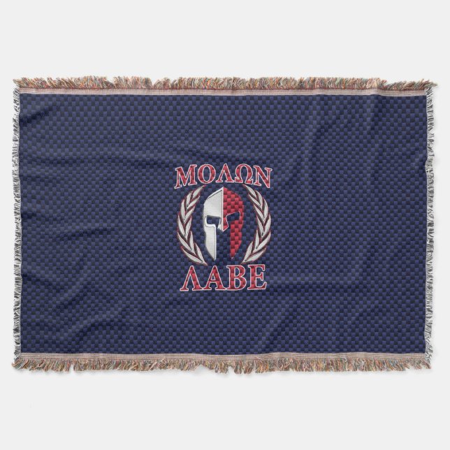 Molon Labe Spartan Warrior Carbon Fiber Stil Filt (Framsidan)