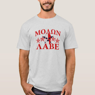Molon Labe Spartan Warrior Helmet 5 stjärnor Patri T-shirt