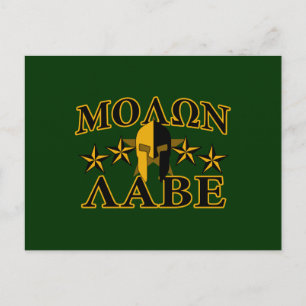 Molon Labe Spartan Warrior Helmet 5 stjärnor Vykort