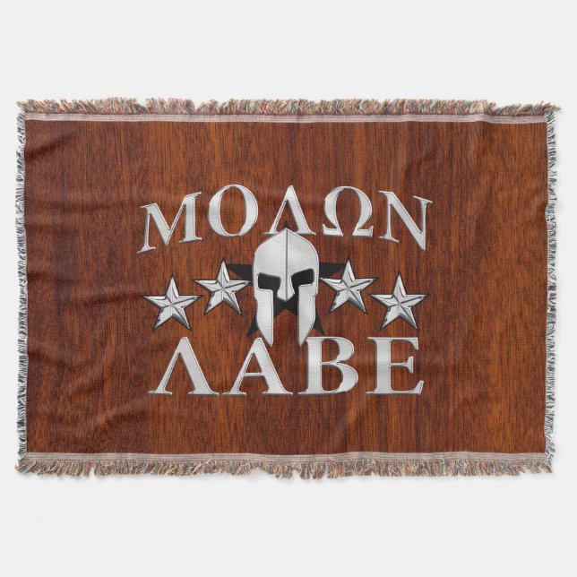 Molon Labe Spartan Warrior Helmet Mahogany Filt (Framsidan)