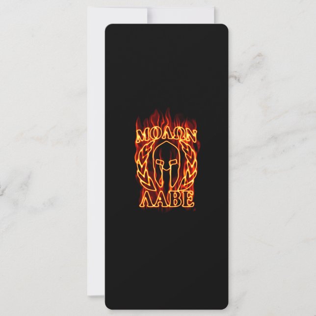Molon Labe Spartan Warrior in Flames (Framsida)