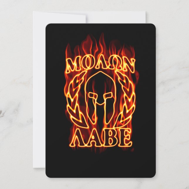 Molon Labe Spartan Warrior in Flames (Framsida)