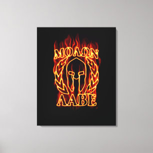 Molon Labe Spartan Warrior in Flames Canvastryck