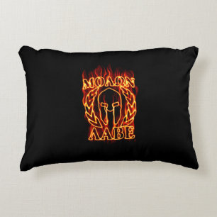 Molon Labe Spartan Warrior in Flames Prydnadskudde