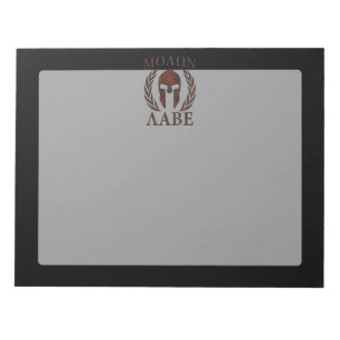 Molon Labe Spartan Warrior Järn Laurels Mask Anteckningsblock
