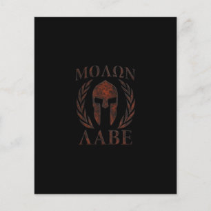 Molon Labe Spartan Warrior Laurels Flygblad