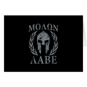 Molon Labe Spartan Warrior Laurels Hälsningskort
