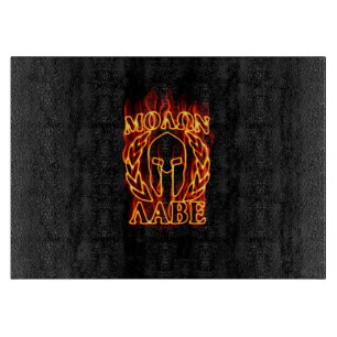 Molon Labe Spartan Warrior Laurels on Fire
