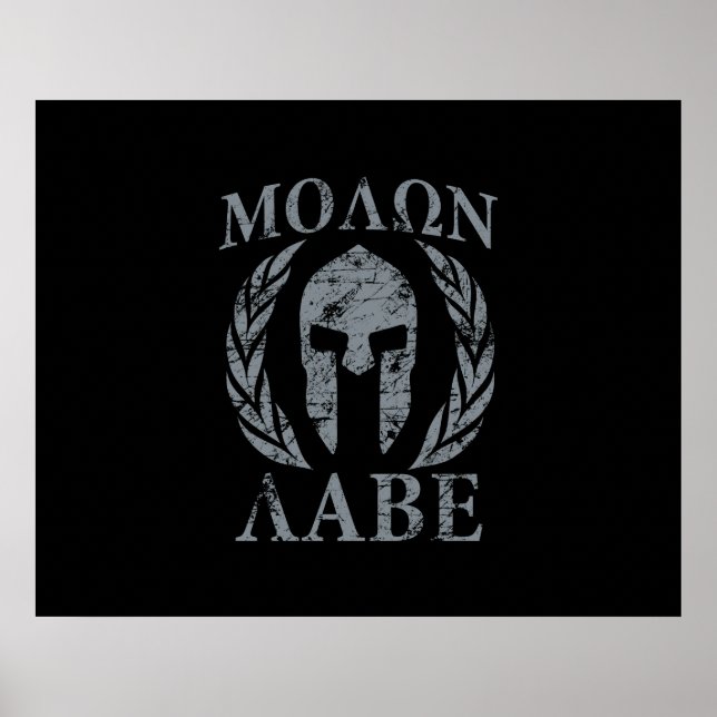 Molon Labe Spartan Warrior Laurels Poster (Framsidan)