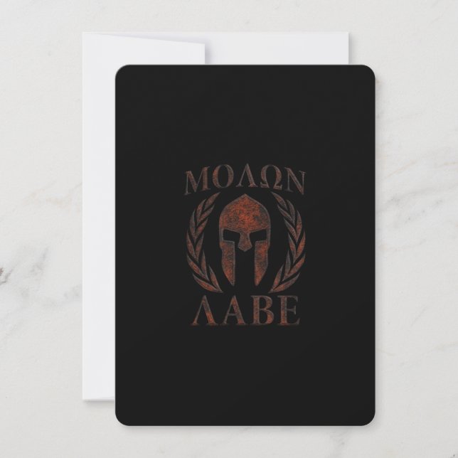 Molon Labe Spartan Warrior Mask Laurels Järn (Framsida)
